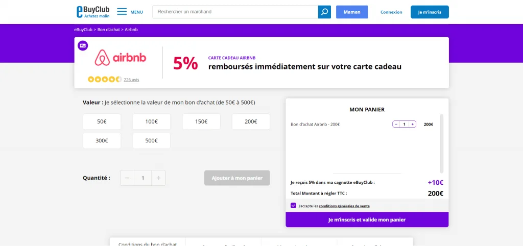Économiser sur vos voyages grâce au cashback 42 cashback-reservation-voyage-vacances-activites-economies-ebuyclub-airbnb