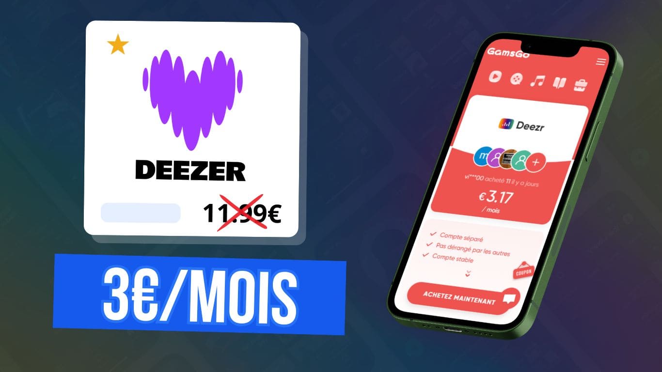 Cheap Deezer subscription from €3/month