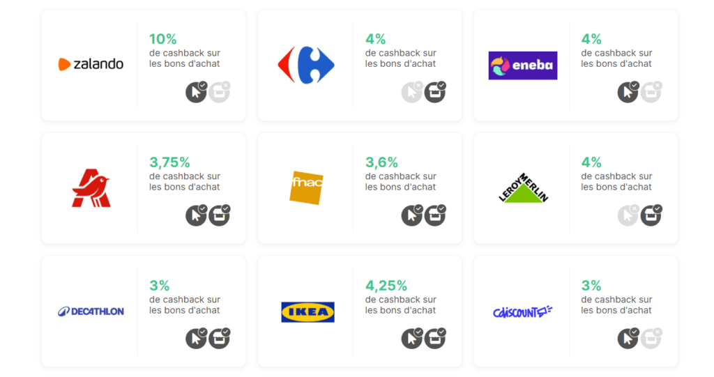 Avis Widilo : mon expérience sur ce site de cashback 44 Avis Widilo enseignes