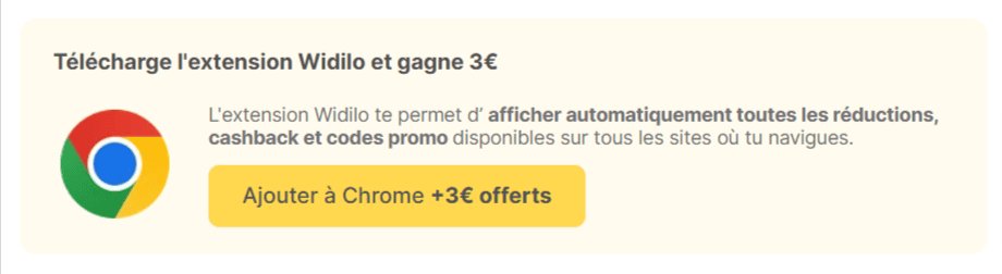Avis Widilo : mon expérience sur ce site de cashback 38 Widilo cashback extension web