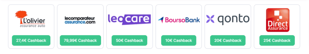Cashback banques assurances Widilo
