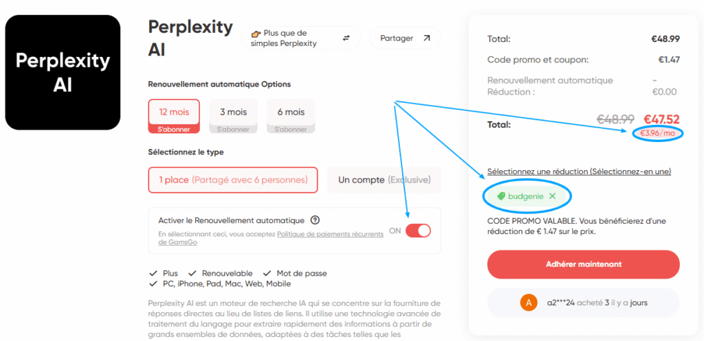 Comment avoir Perplexity moins cher (4€/mois) sans VPN 37 Astuces pour payer moins cher Perplexity sur GamsGo