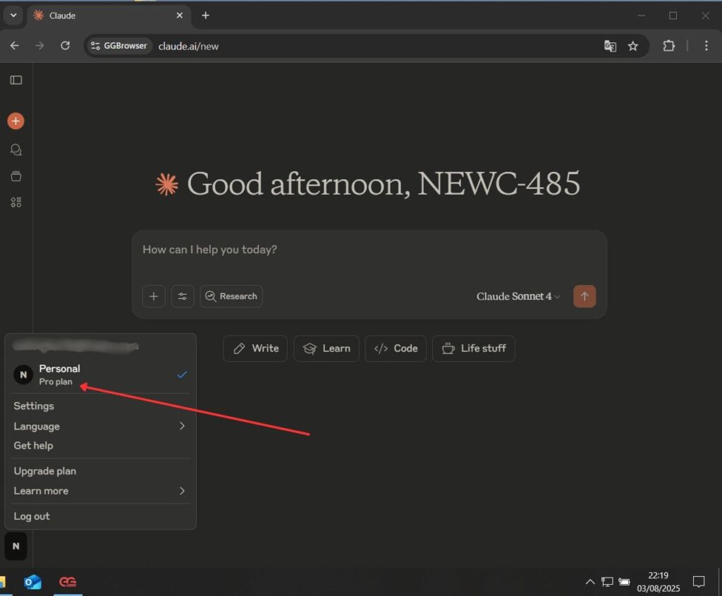Comment avoir Claude AI moins cher dès 5,9€/mois 38 Claude Pro sur GGBrowser