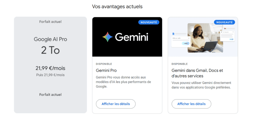 Abonnement AI Pro après souscription Sharesub