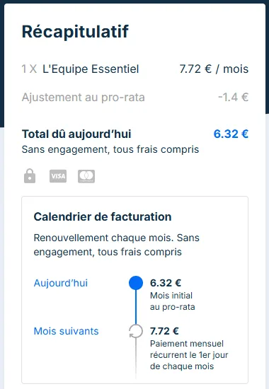 Calendrier des paiements Sharesub