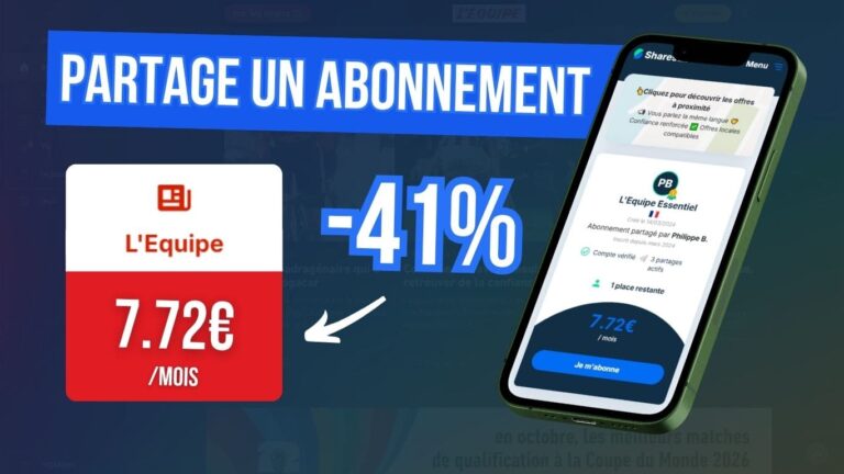 Comment avoir un abonnement à l'Équipe moins cher dès 7€/mois ? 41 Abonnement à L'Équipe moins cher