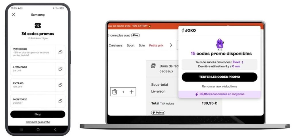 Codes promo sur Joko