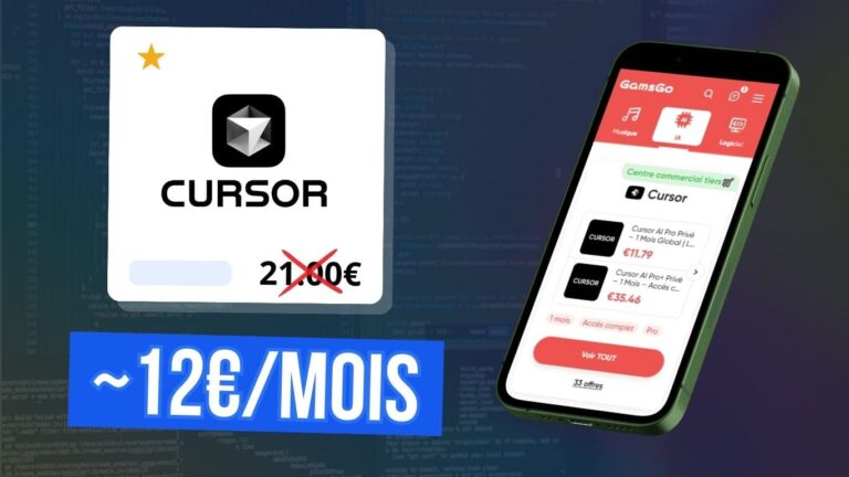 Comment avoir l'éditeur de code IA Cursor moins cher dès 12€/mois ? 41 Cursor moins cher