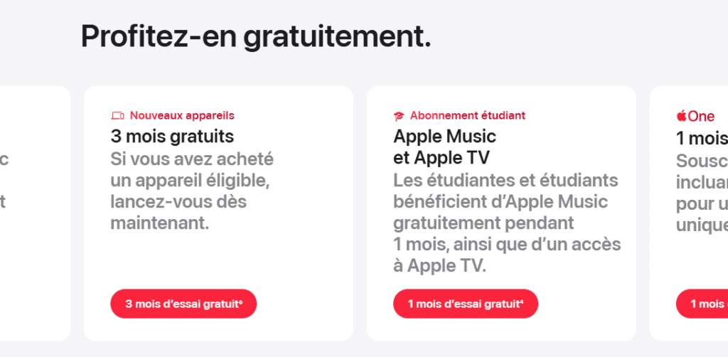 Apple Music essai gratuit